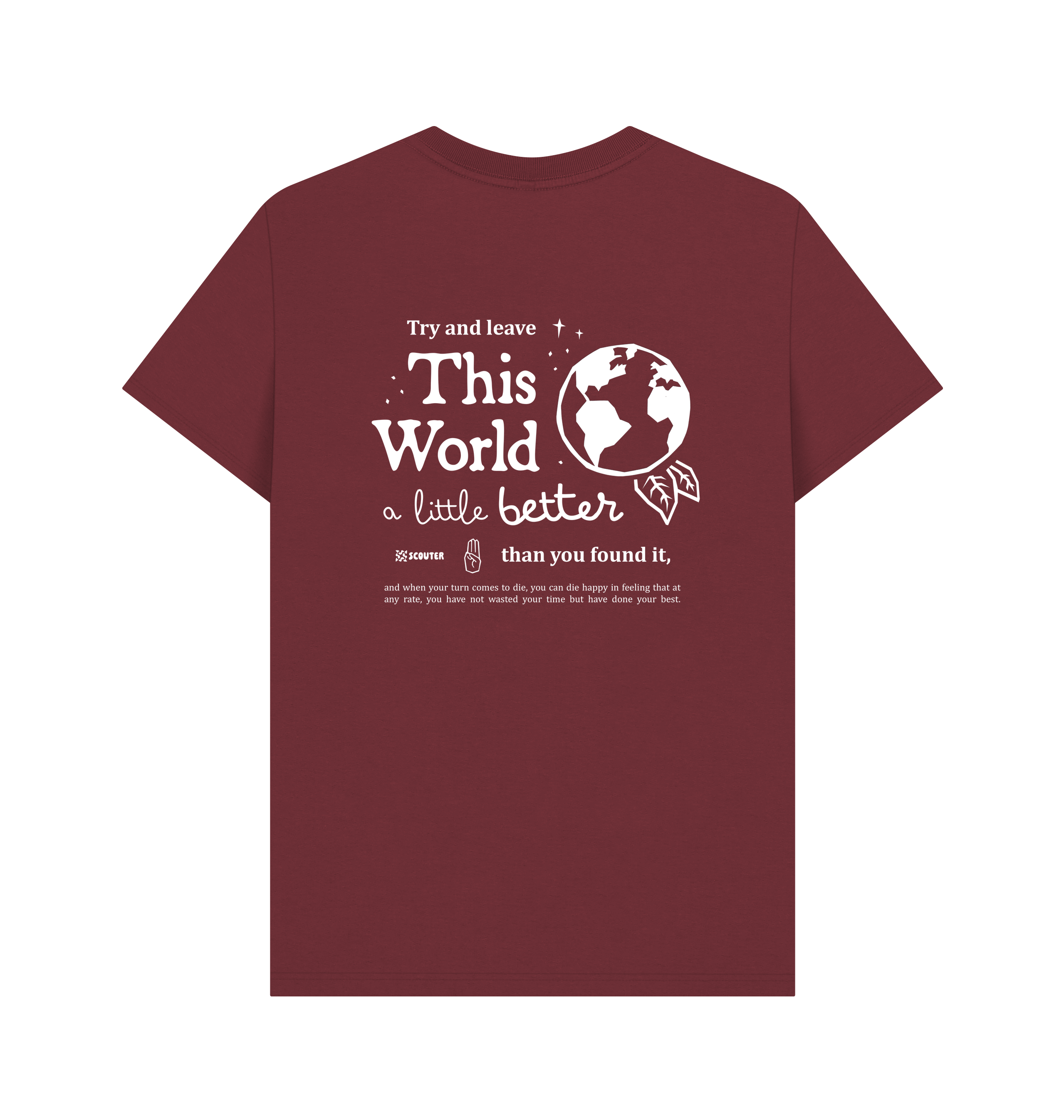 Red Wine Printed T-shirt Back