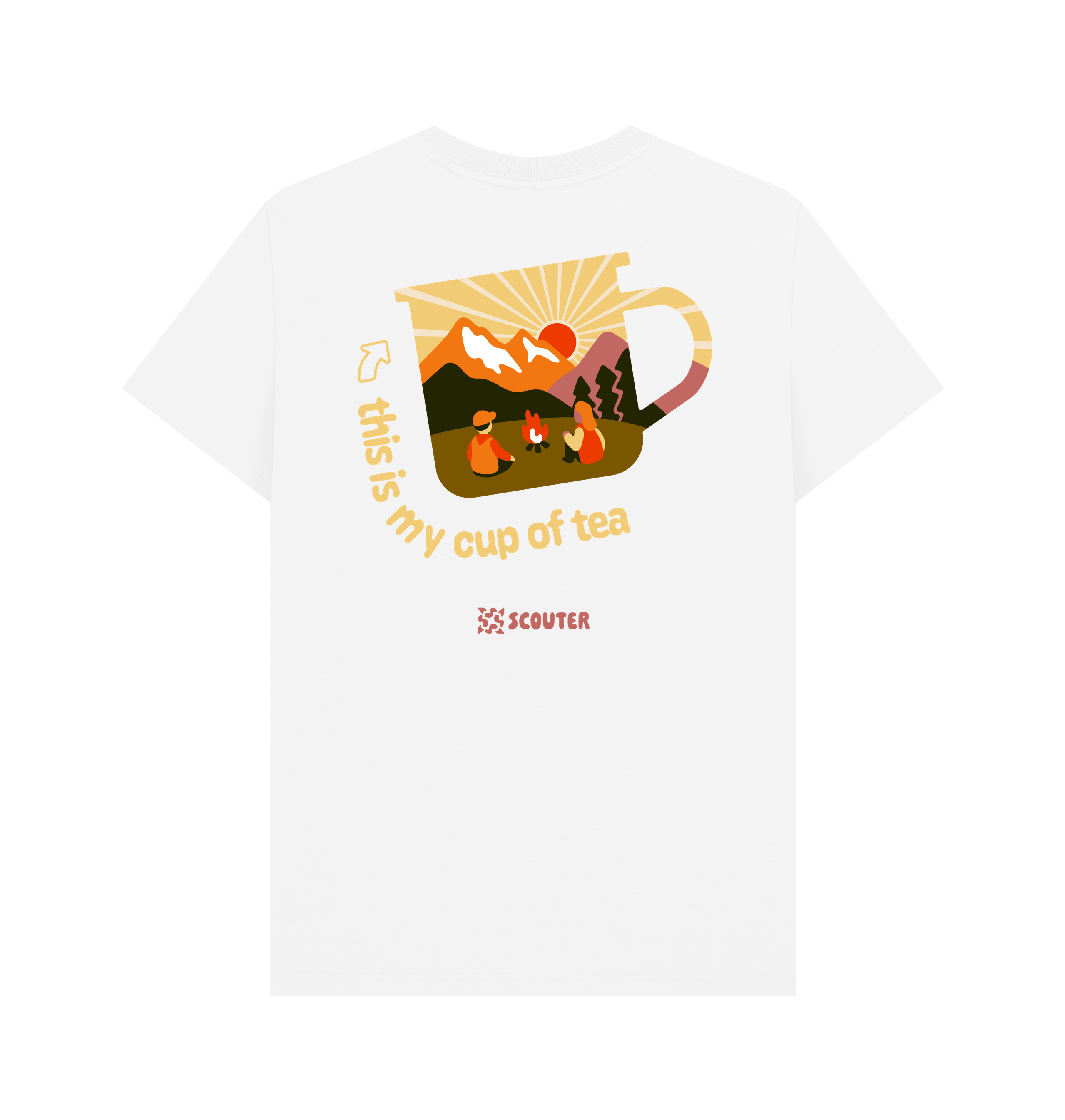 White Printed T-shirt Back