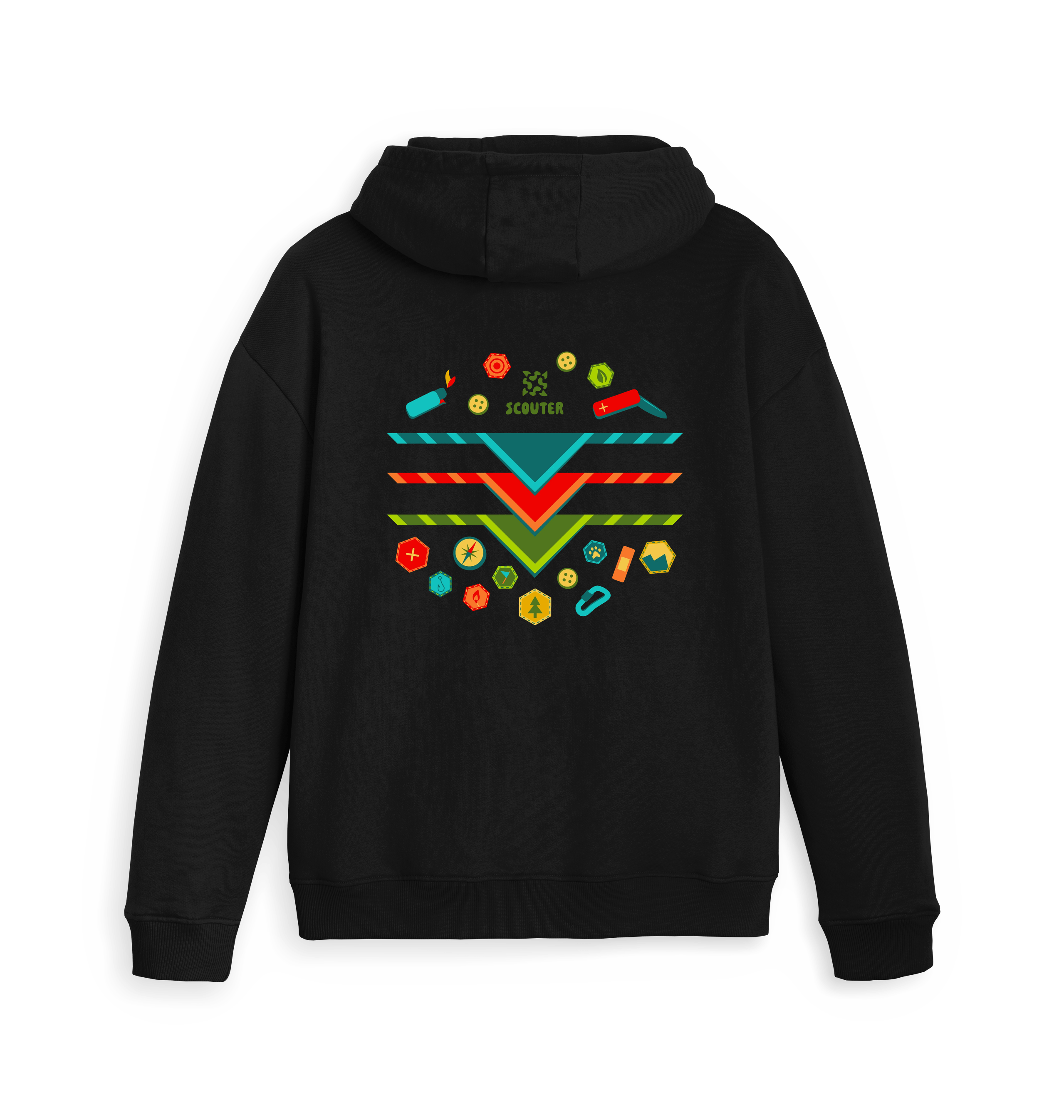 Black Zip hoody Back