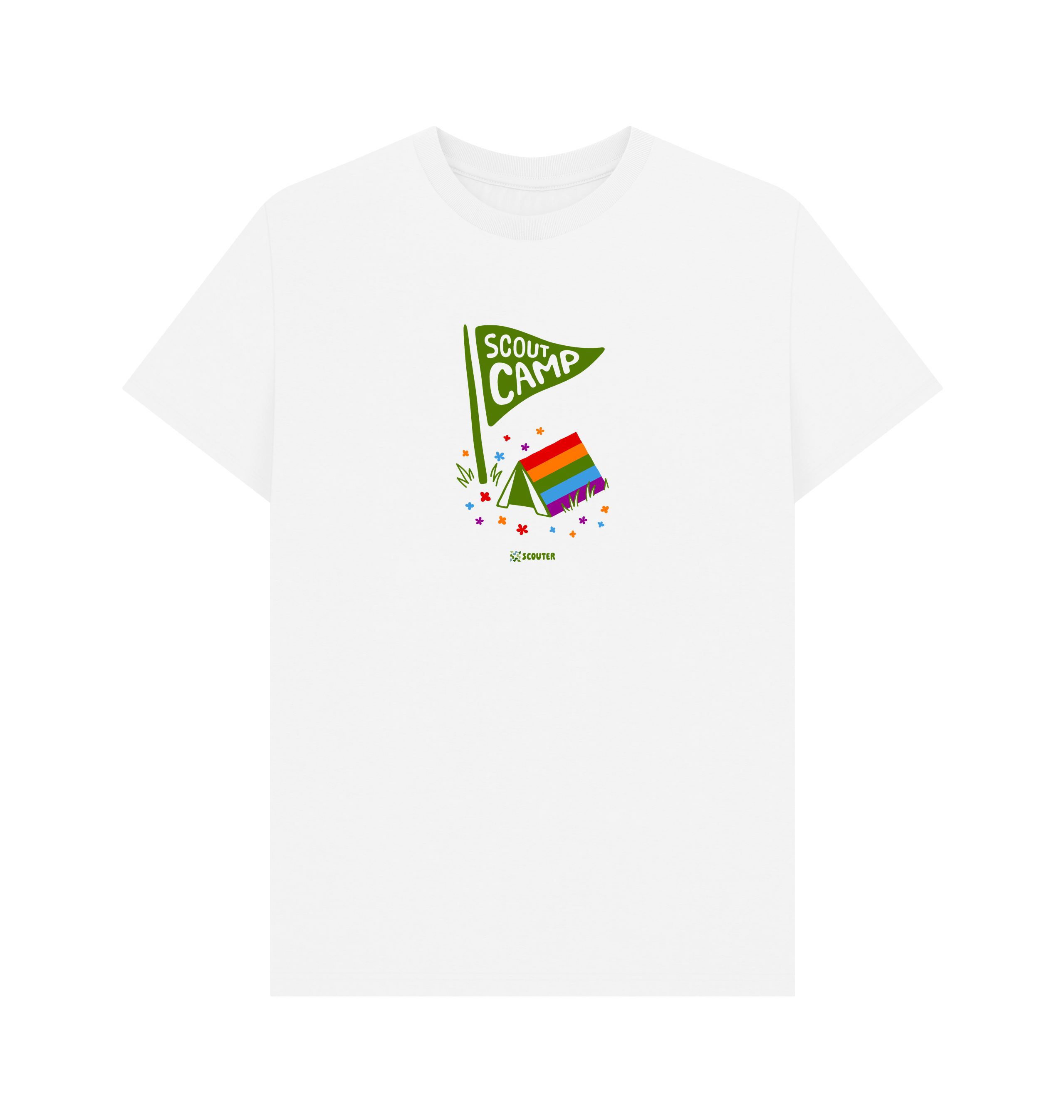White Printed T-shirt Front