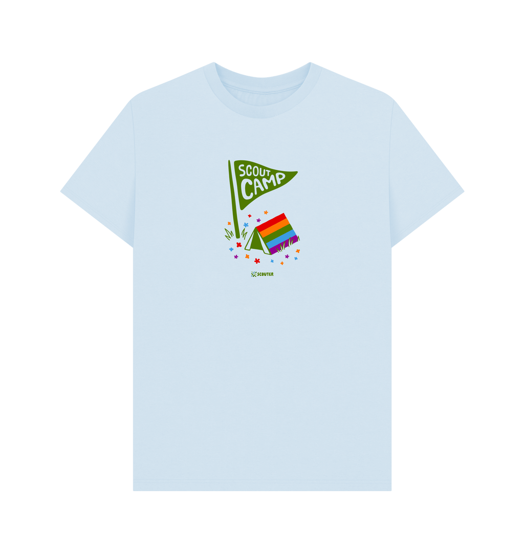 Sky Blue Printed T-shirt Front