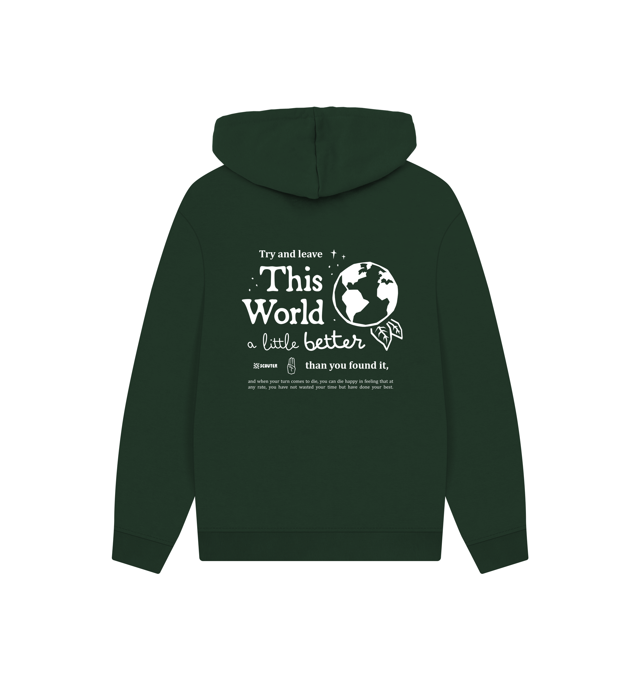 Evergreen Printed Hoody Back