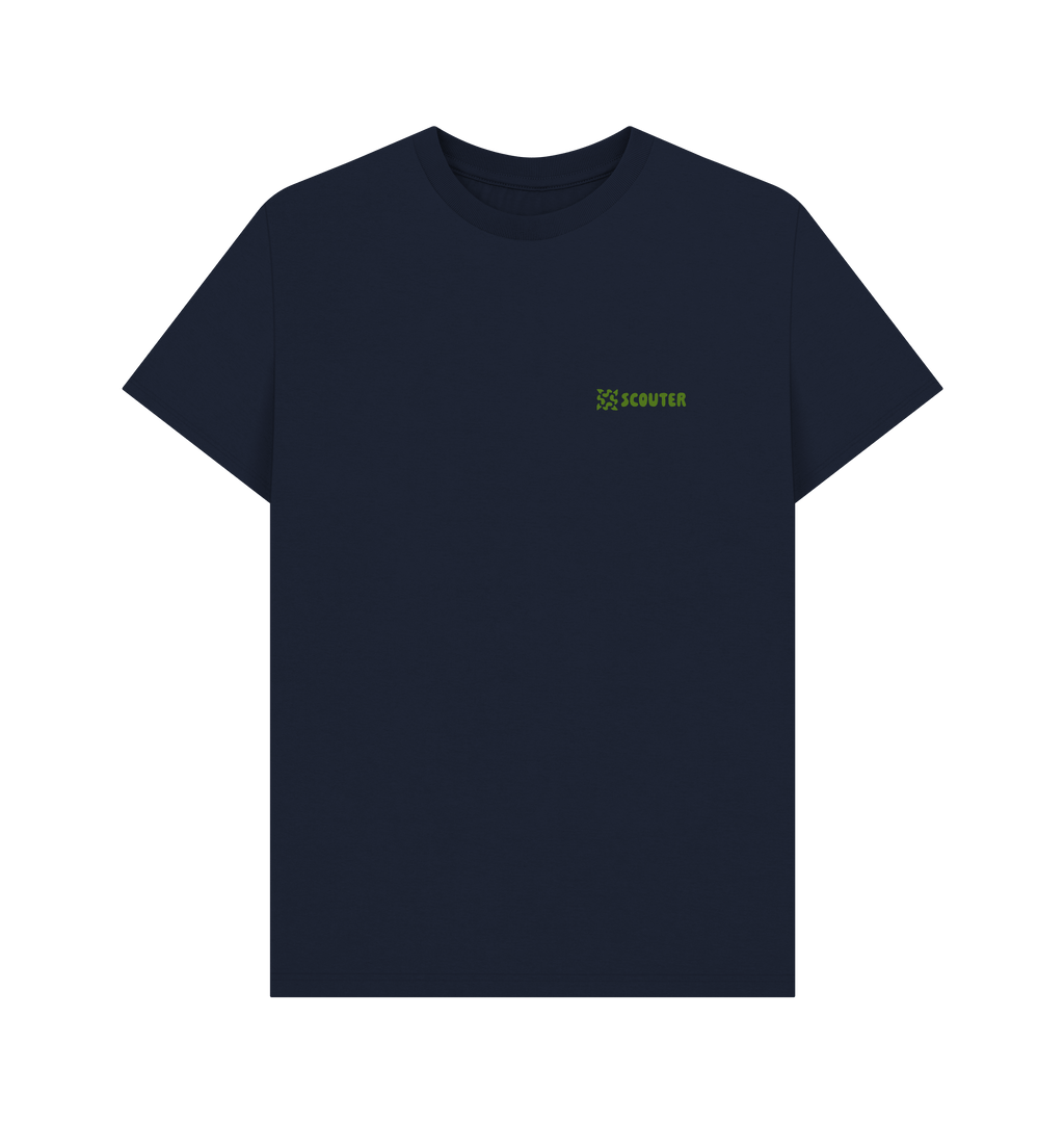 Navy Blue Printed T-shirt Front