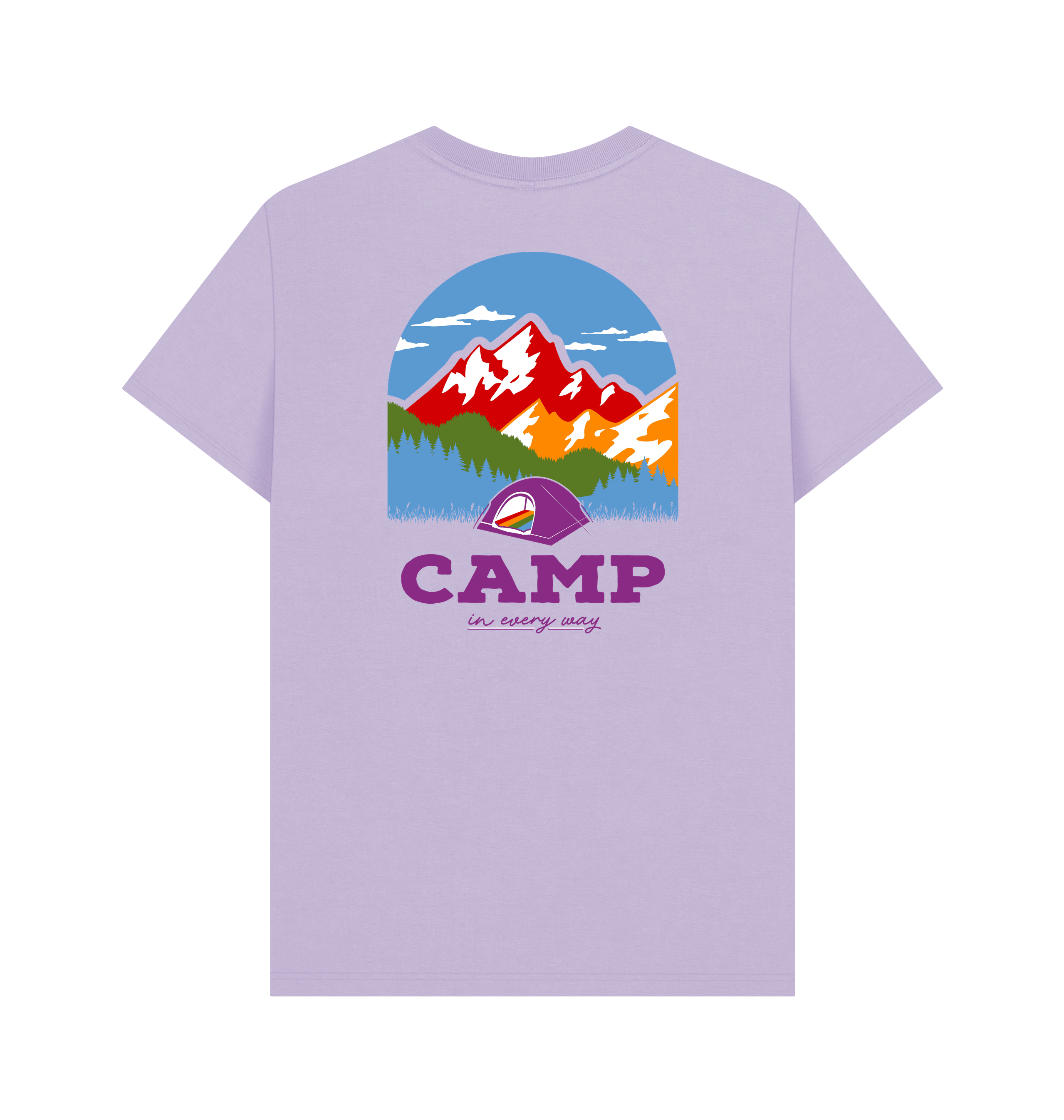Lilac Printed T-shirt Back