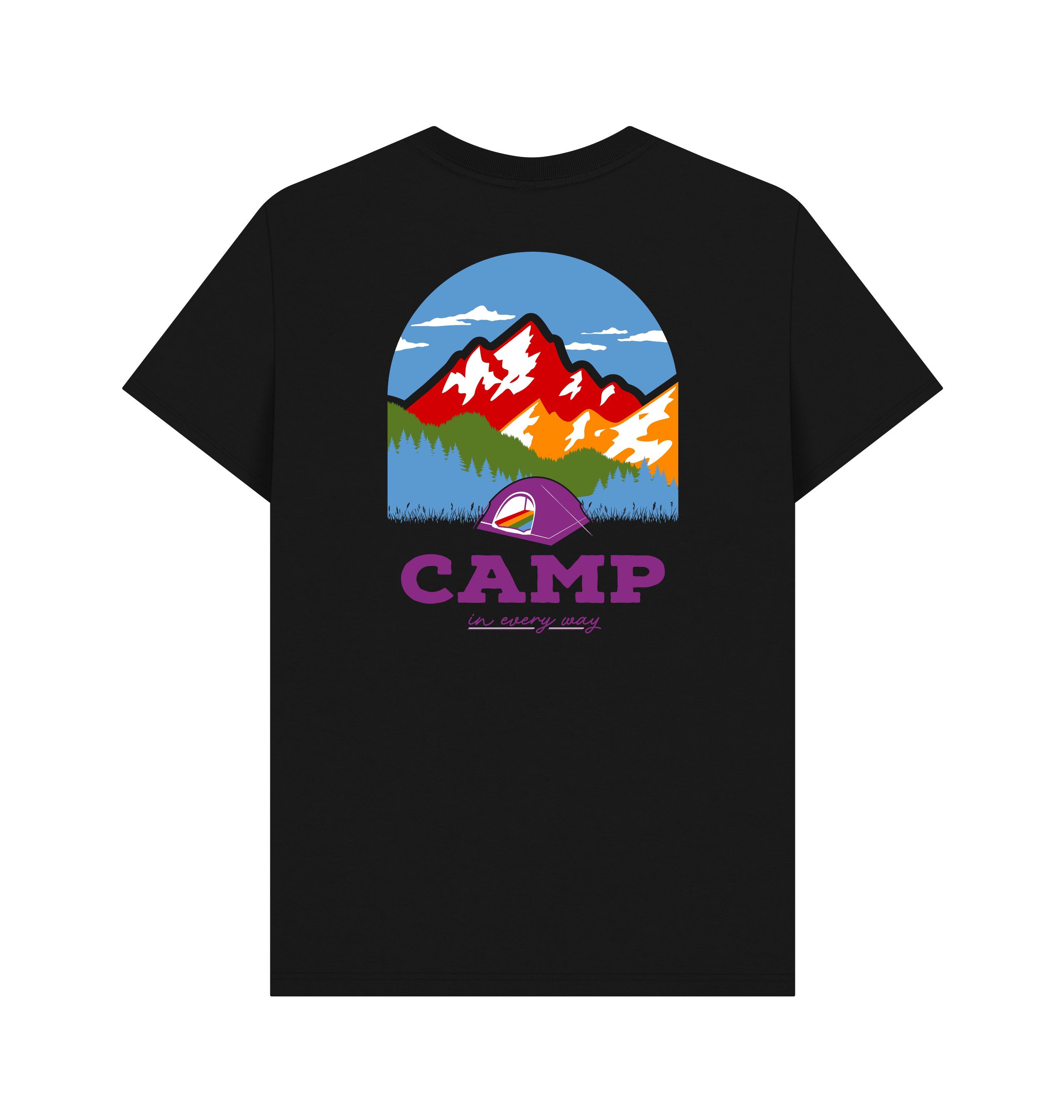 Black Printed T-shirt Back
