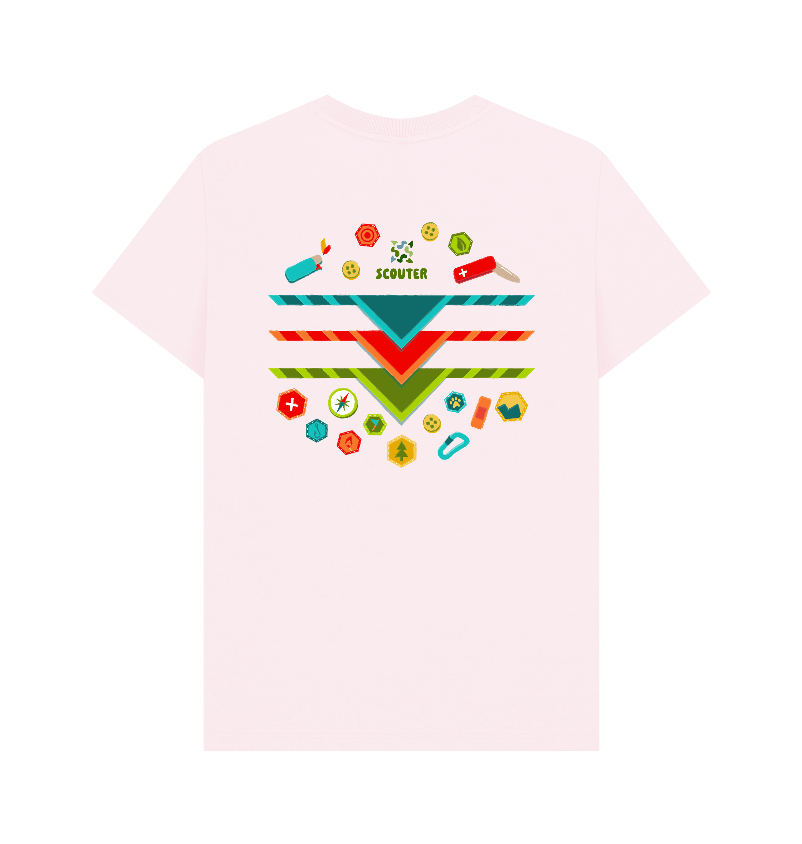 Pink Printed T-shirt Back