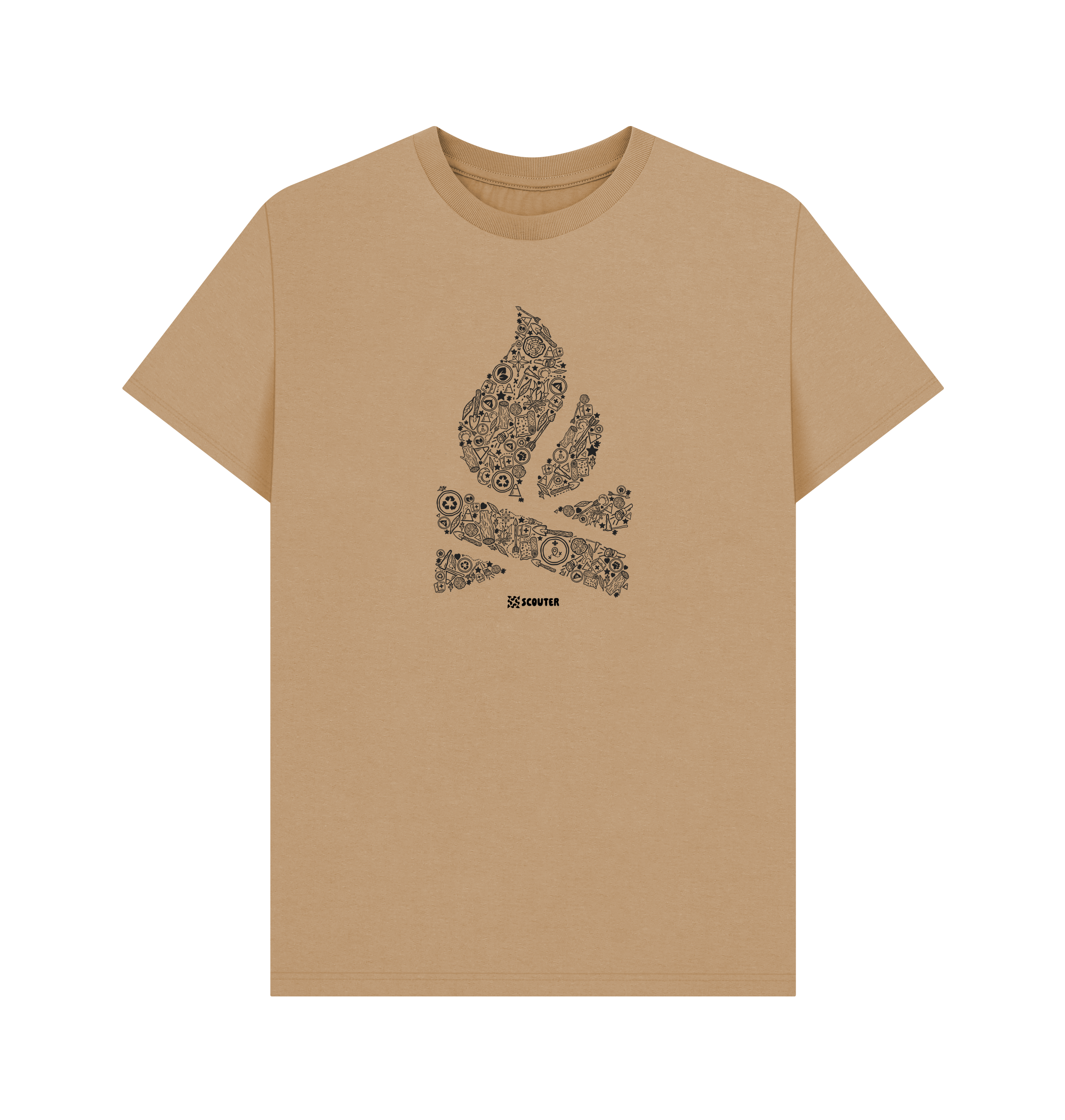 Sand Printed T-shirt Front