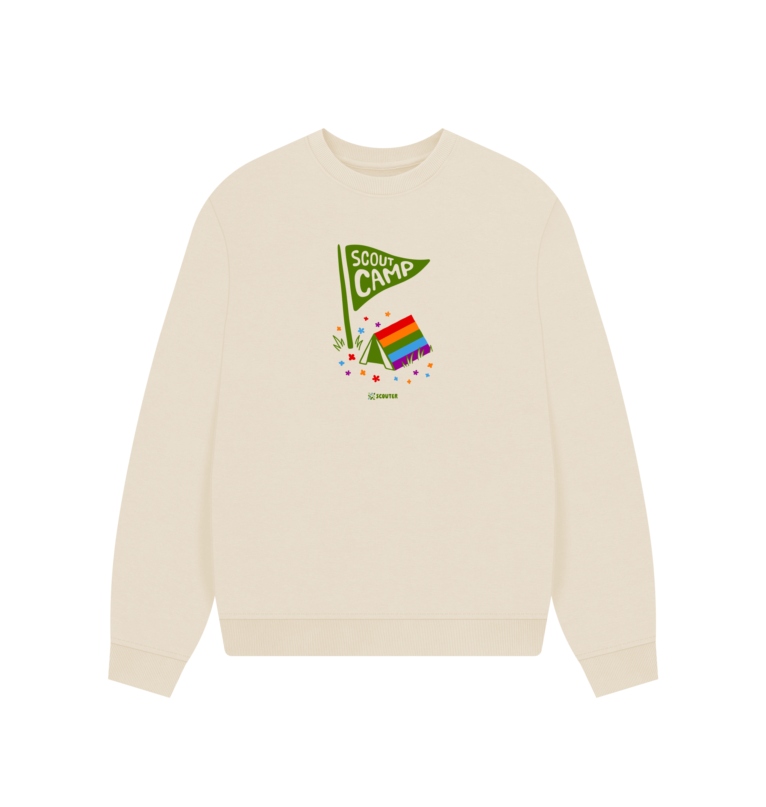 Oat Printed Sweater Front