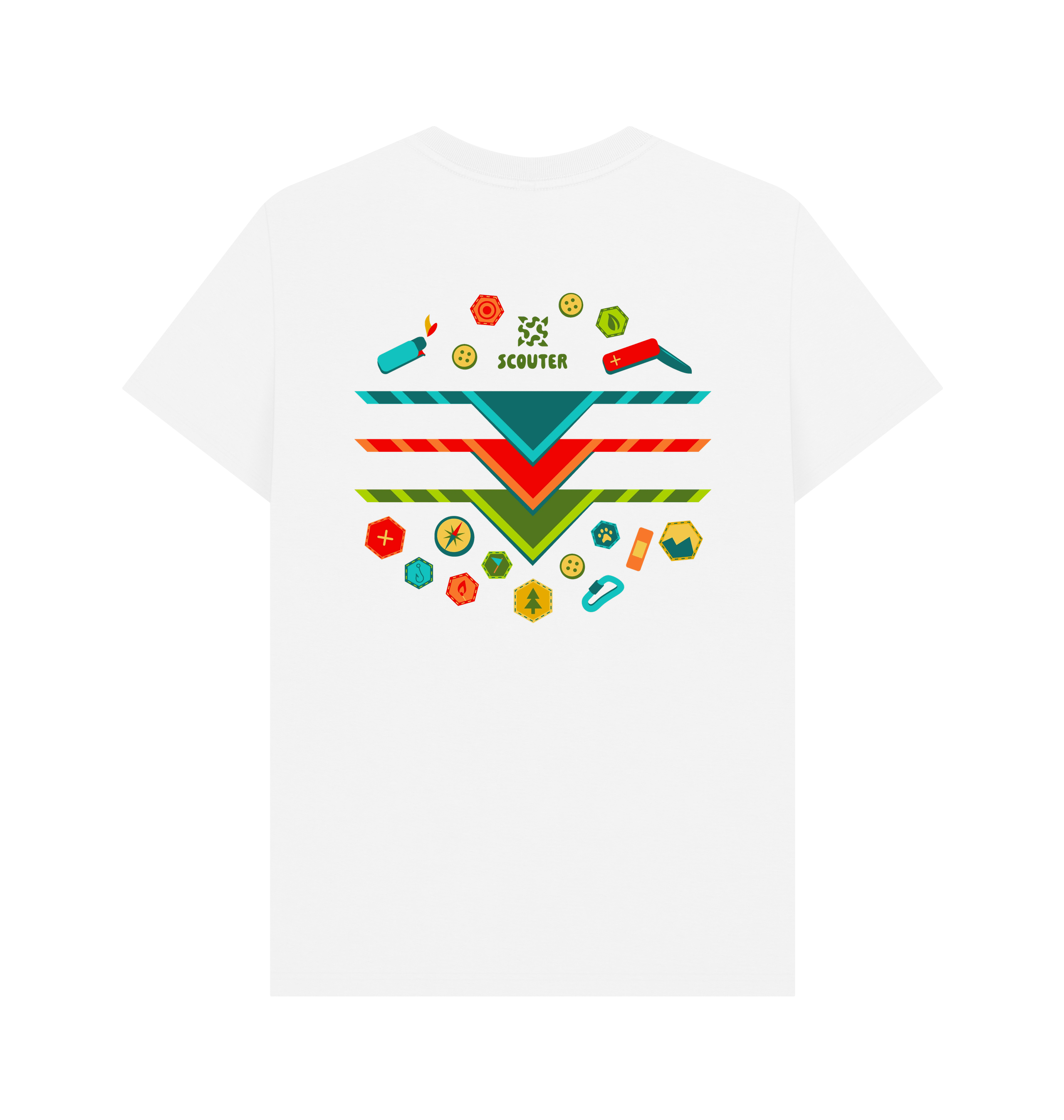 White Printed T-shirt Back