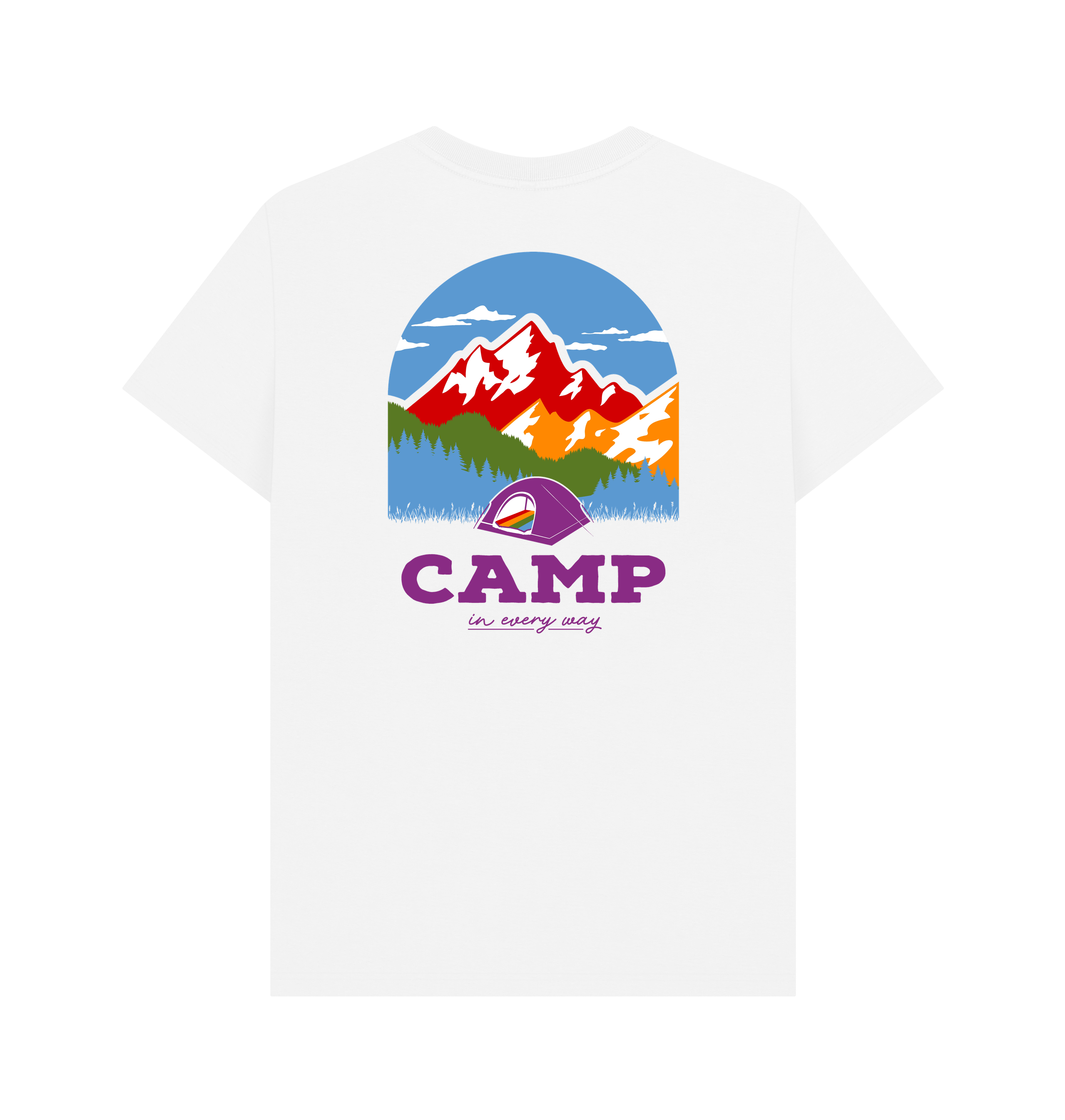 White Printed T-shirt Back