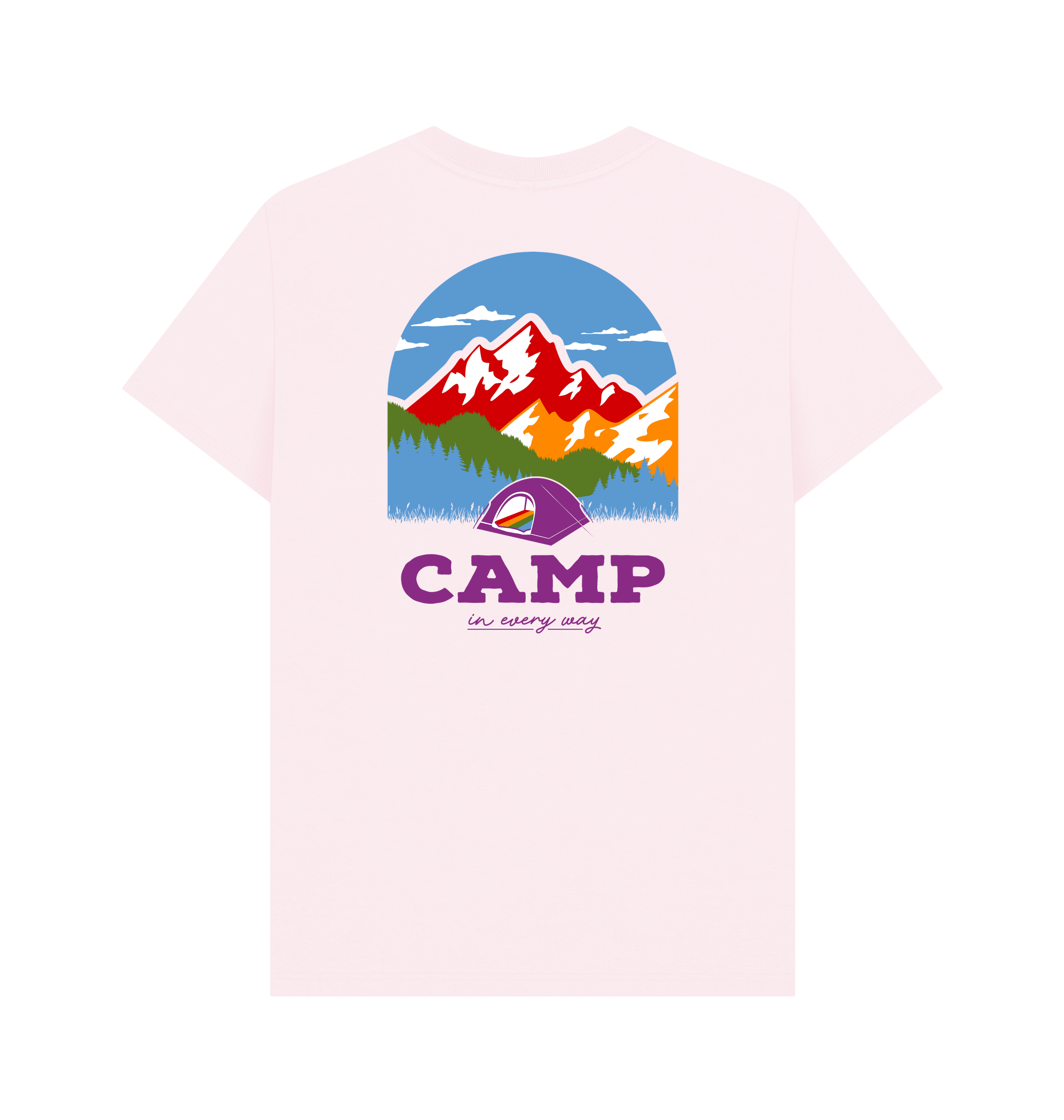 Pink Printed T-shirt Back