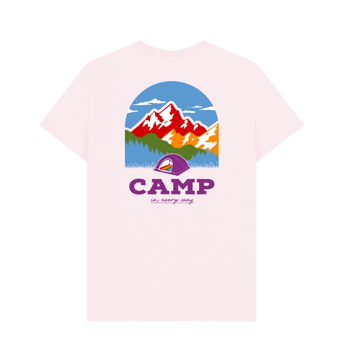 Pink Printed T-shirt Back