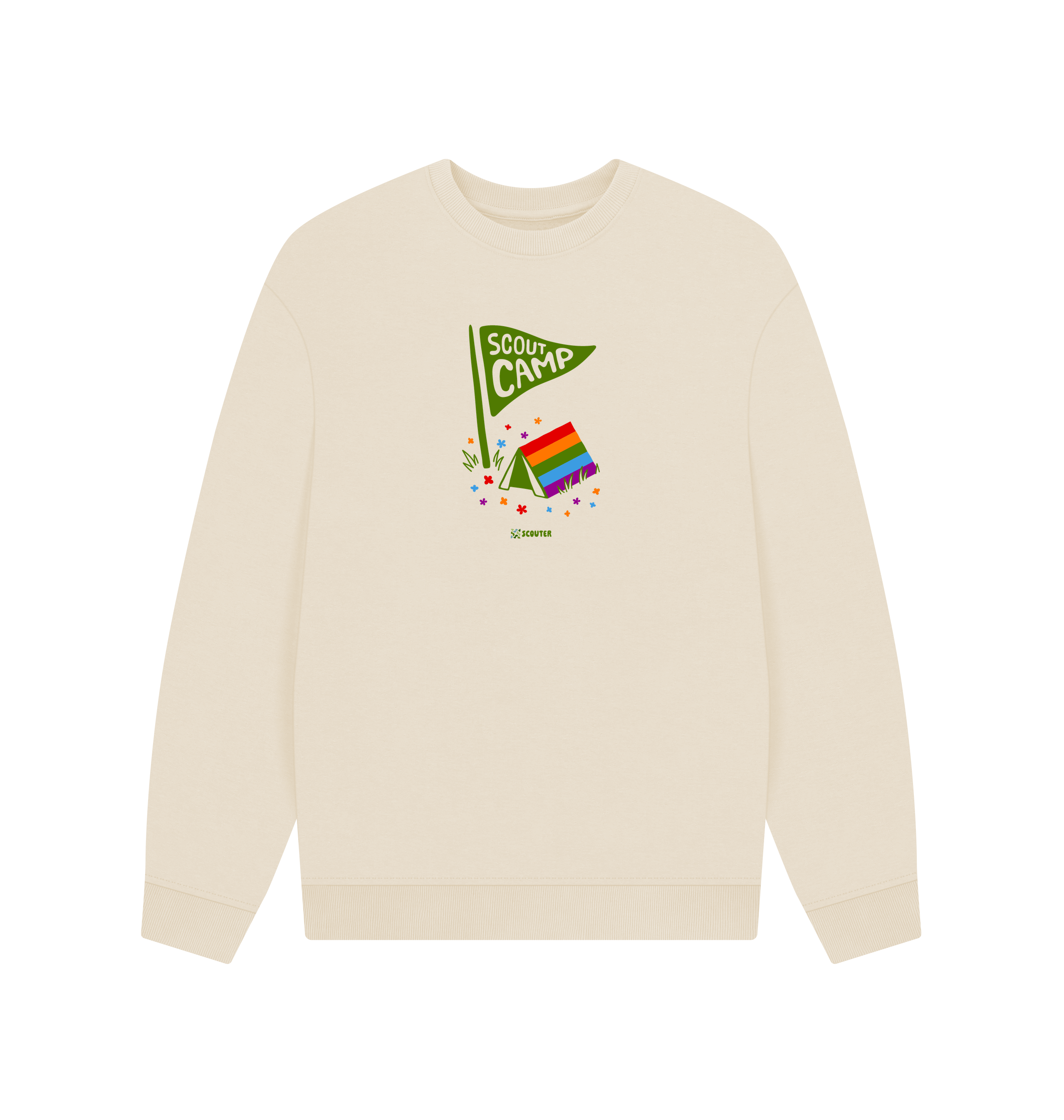 Oat Printed Sweater Front