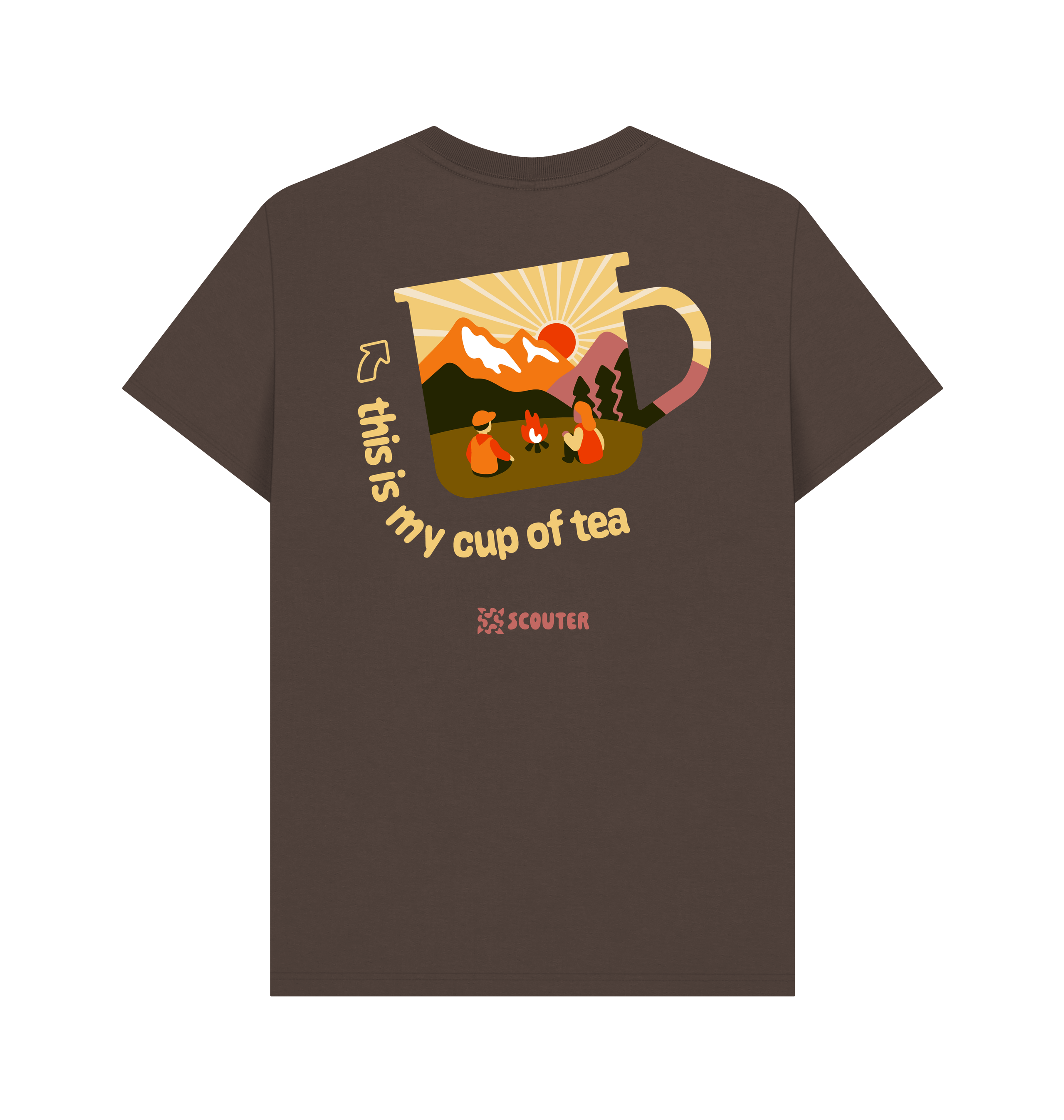 Chocolate Printed T-shirt Back