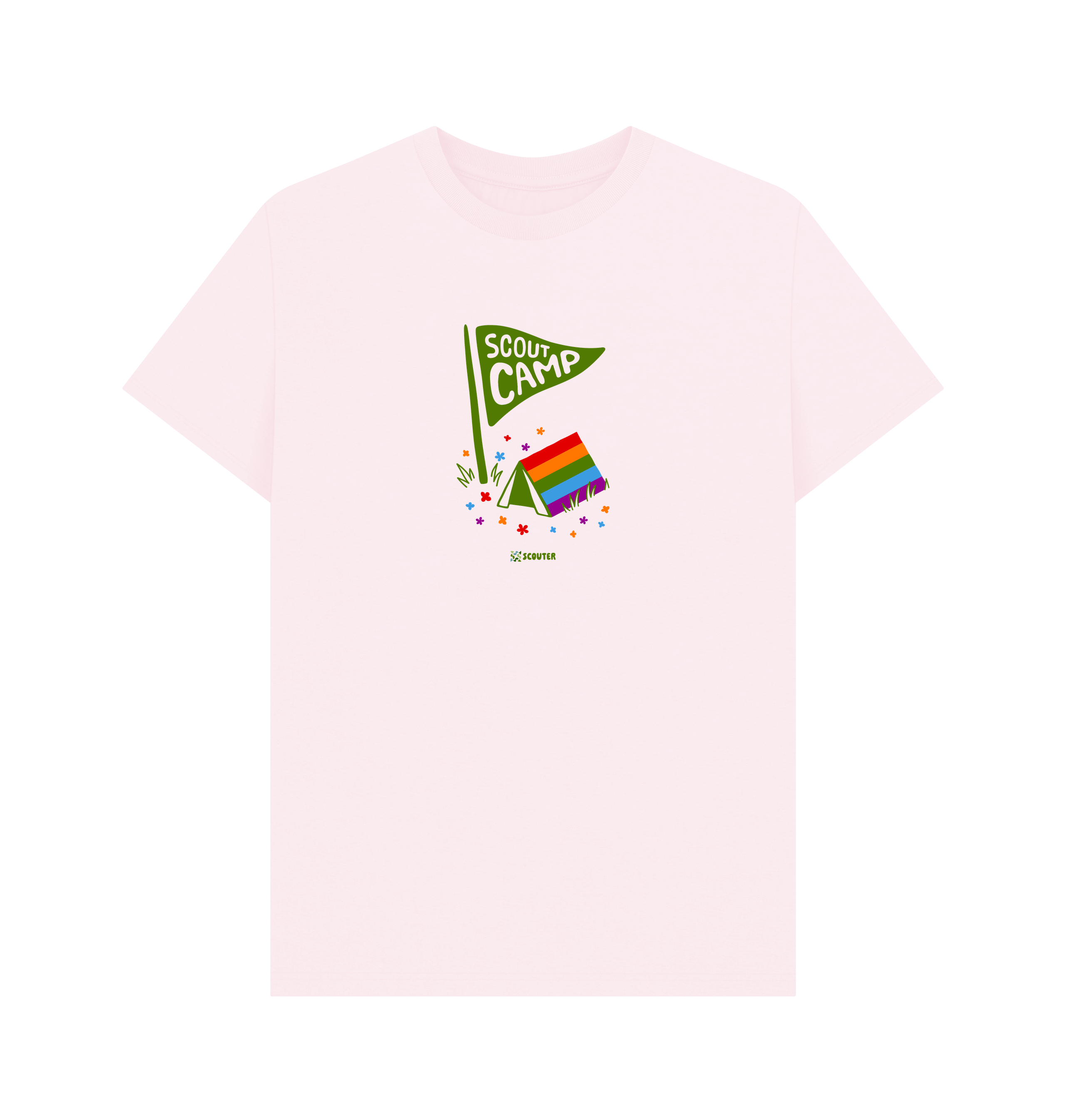 Pink Printed T-shirt Front