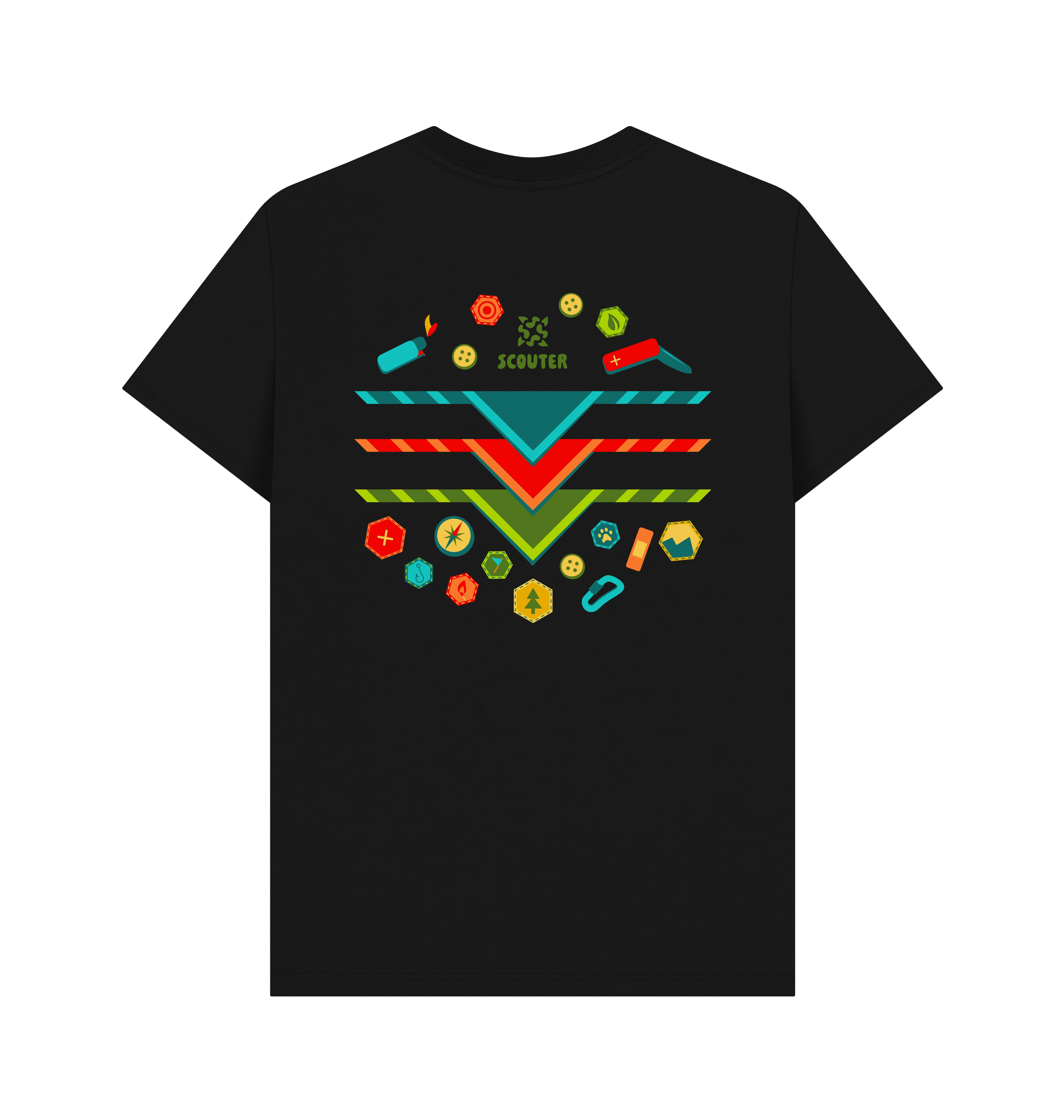 Black Printed T-shirt Back