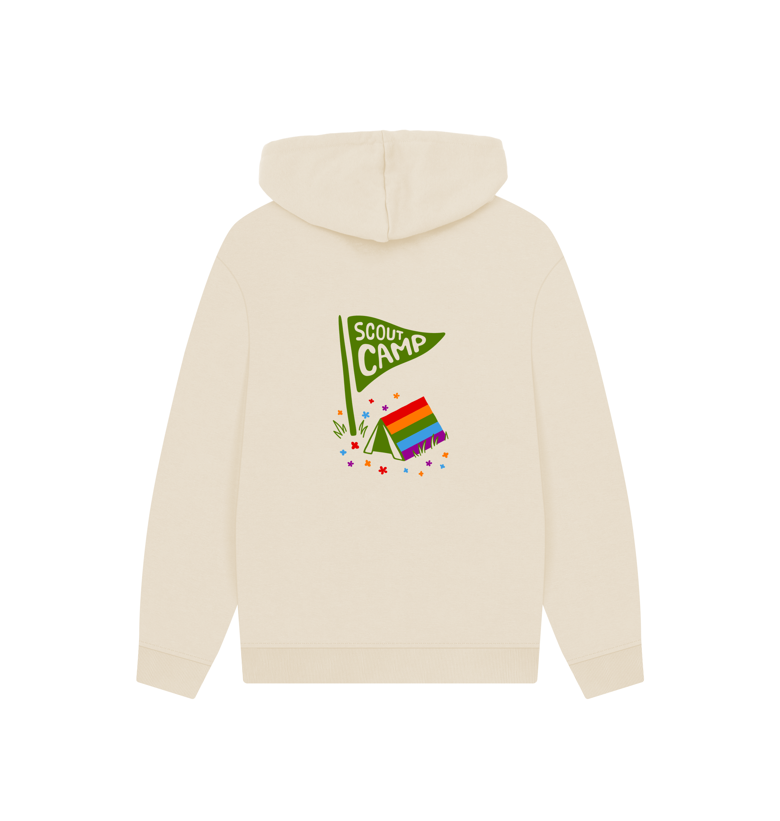 Oat Printed Hoody Back