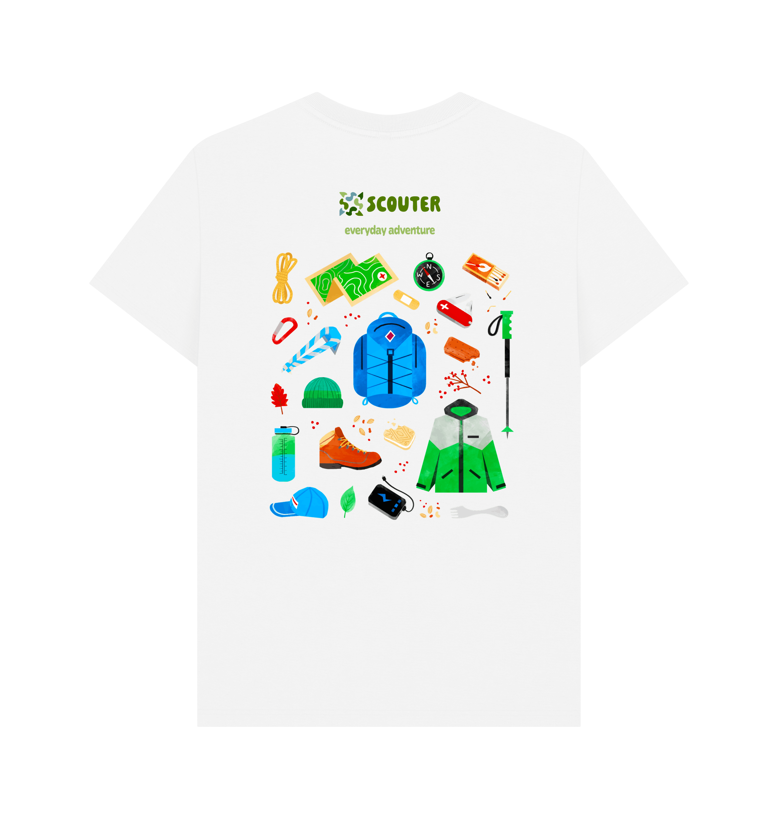 White Printed T-shirt Back