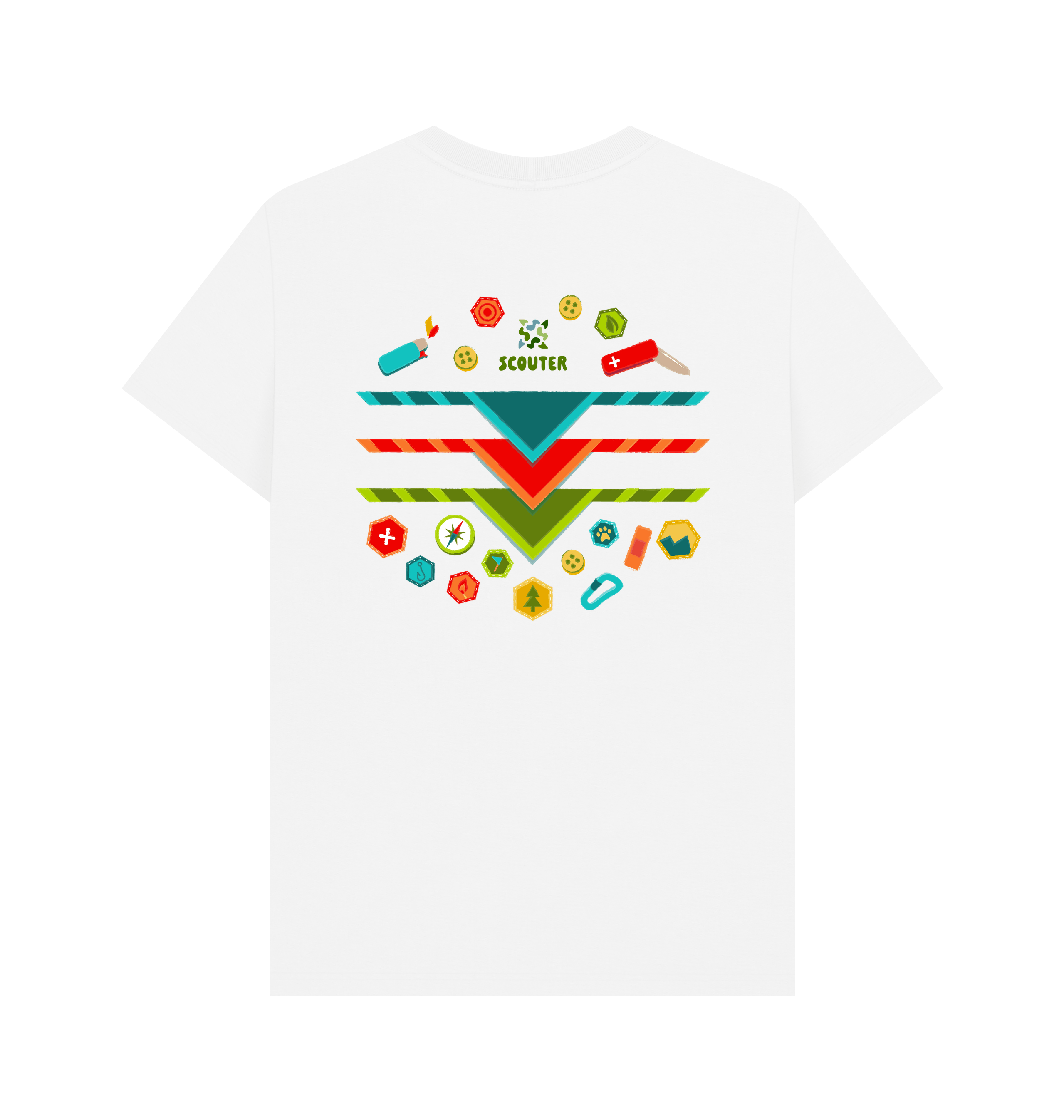 White Printed T-shirt Back