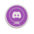 Purple patch with DST logo on a white background