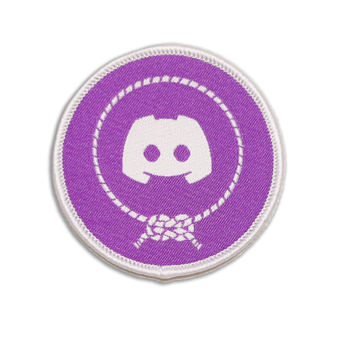 Purple patch with DST logo on a white background