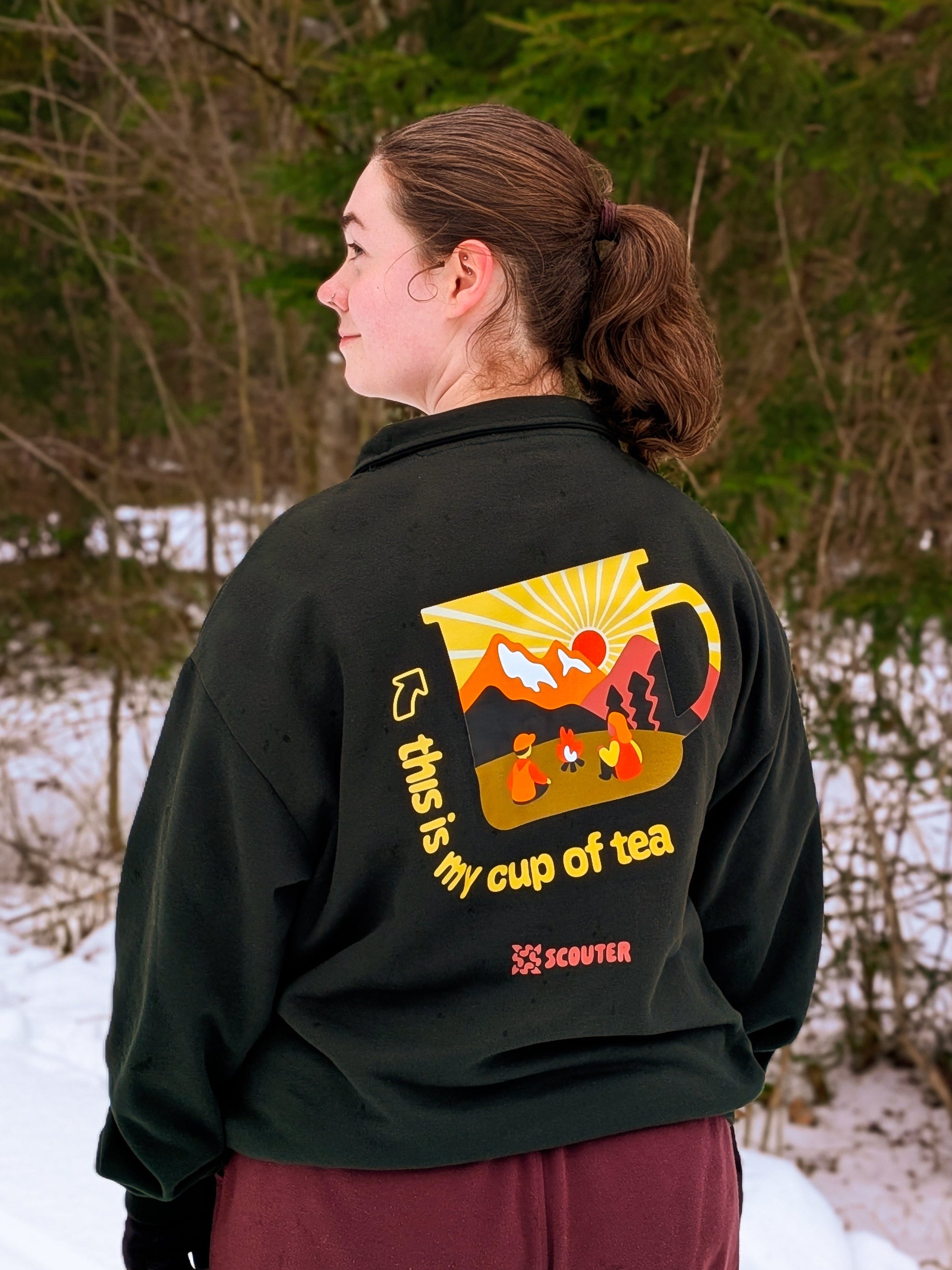 Cup of Tea Quarter-Zip | Scout-Inspired Sustainable Clothing | Scouter