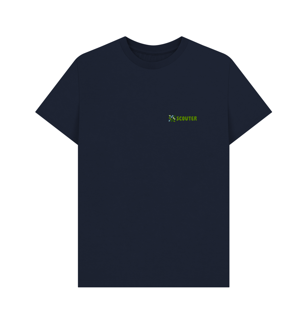 Navy Blue Printed T-shirt Front