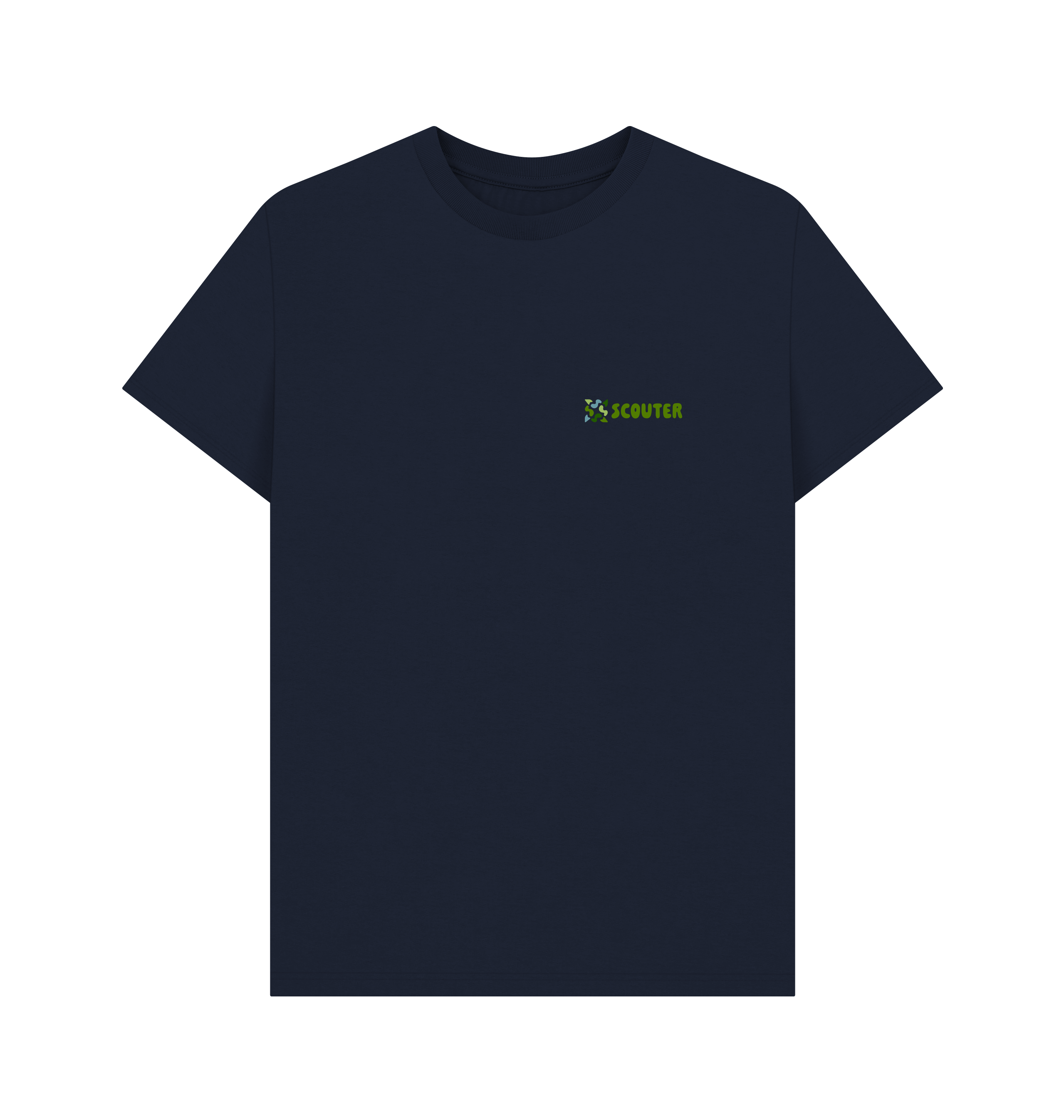 Navy Blue Printed T-shirt Front