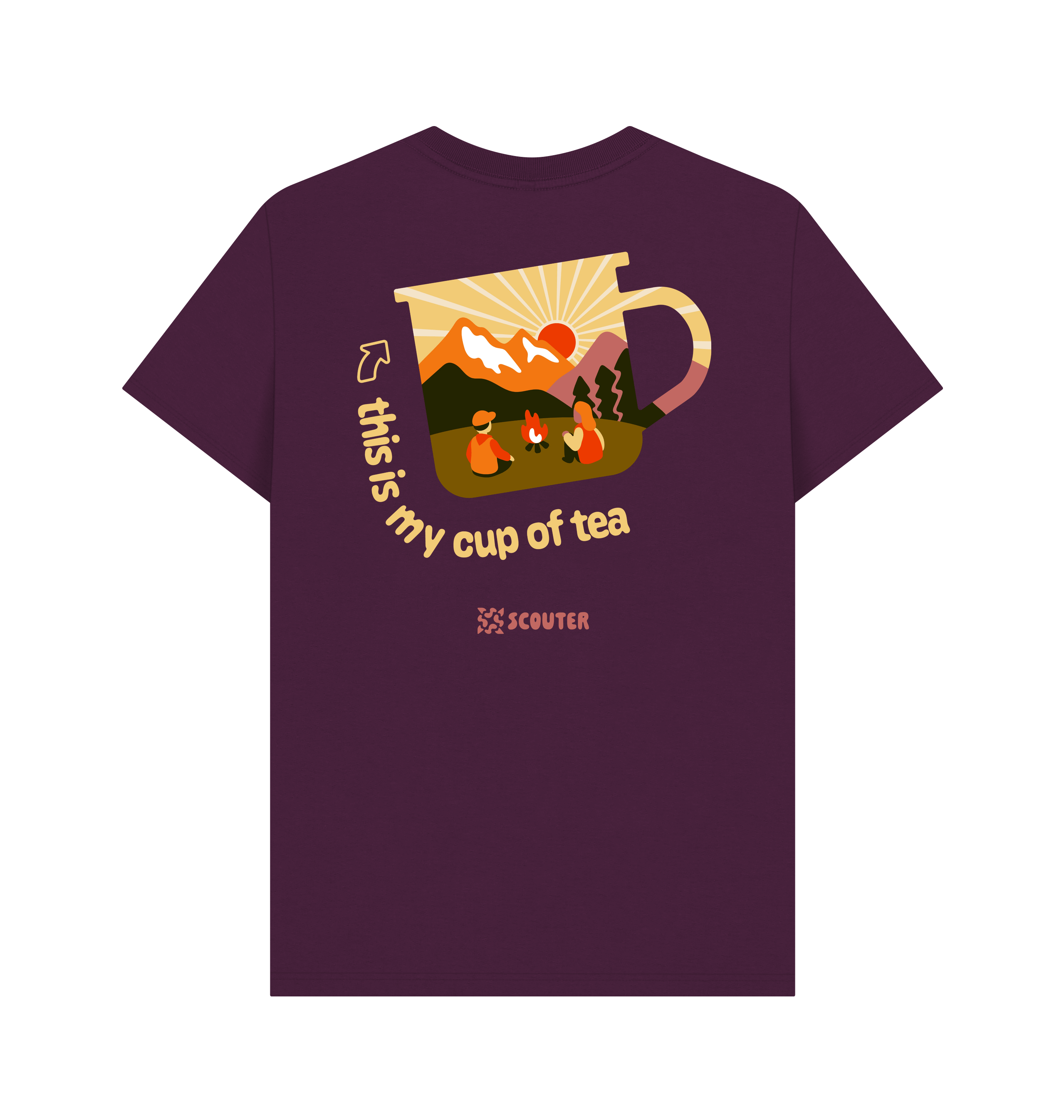 Purple Printed T-shirt Back