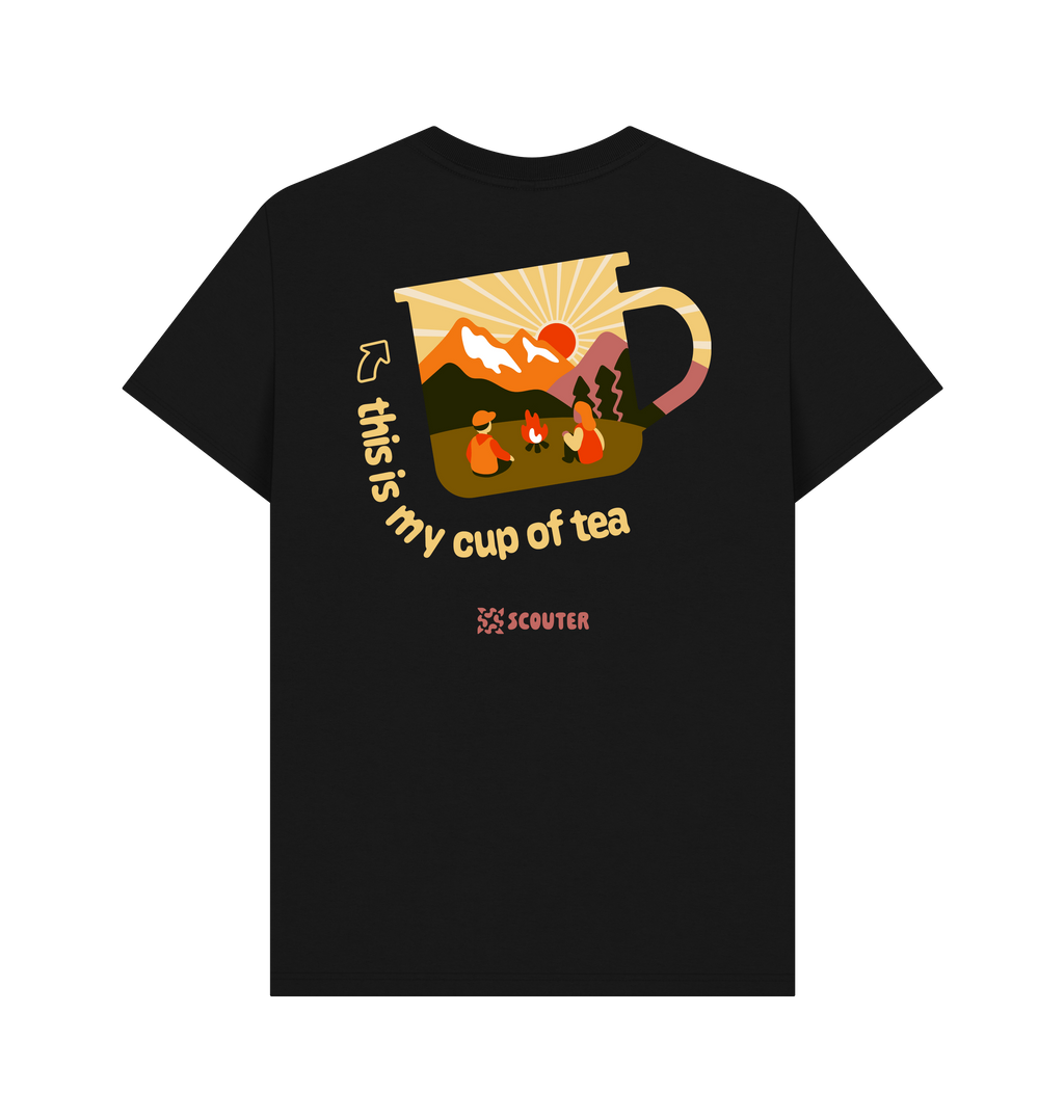 Black Printed T-shirt Back