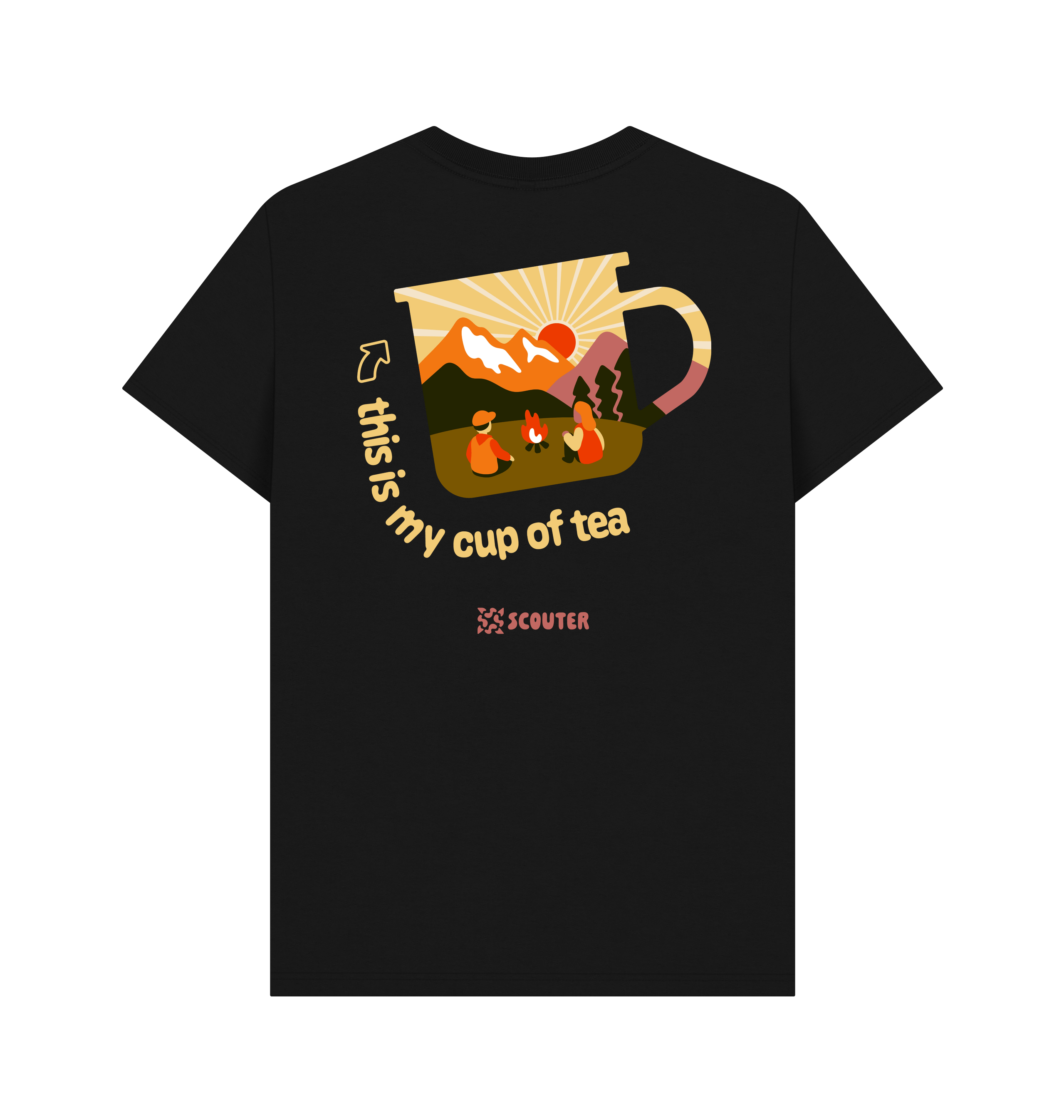 Black Printed T-shirt Back