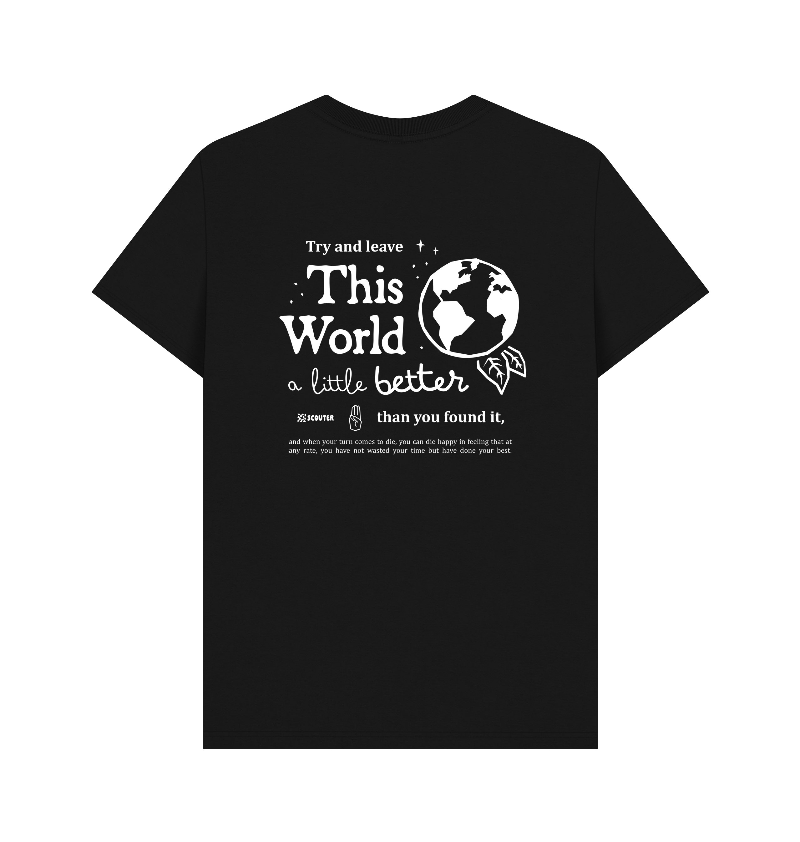 Black Printed T-shirt Back