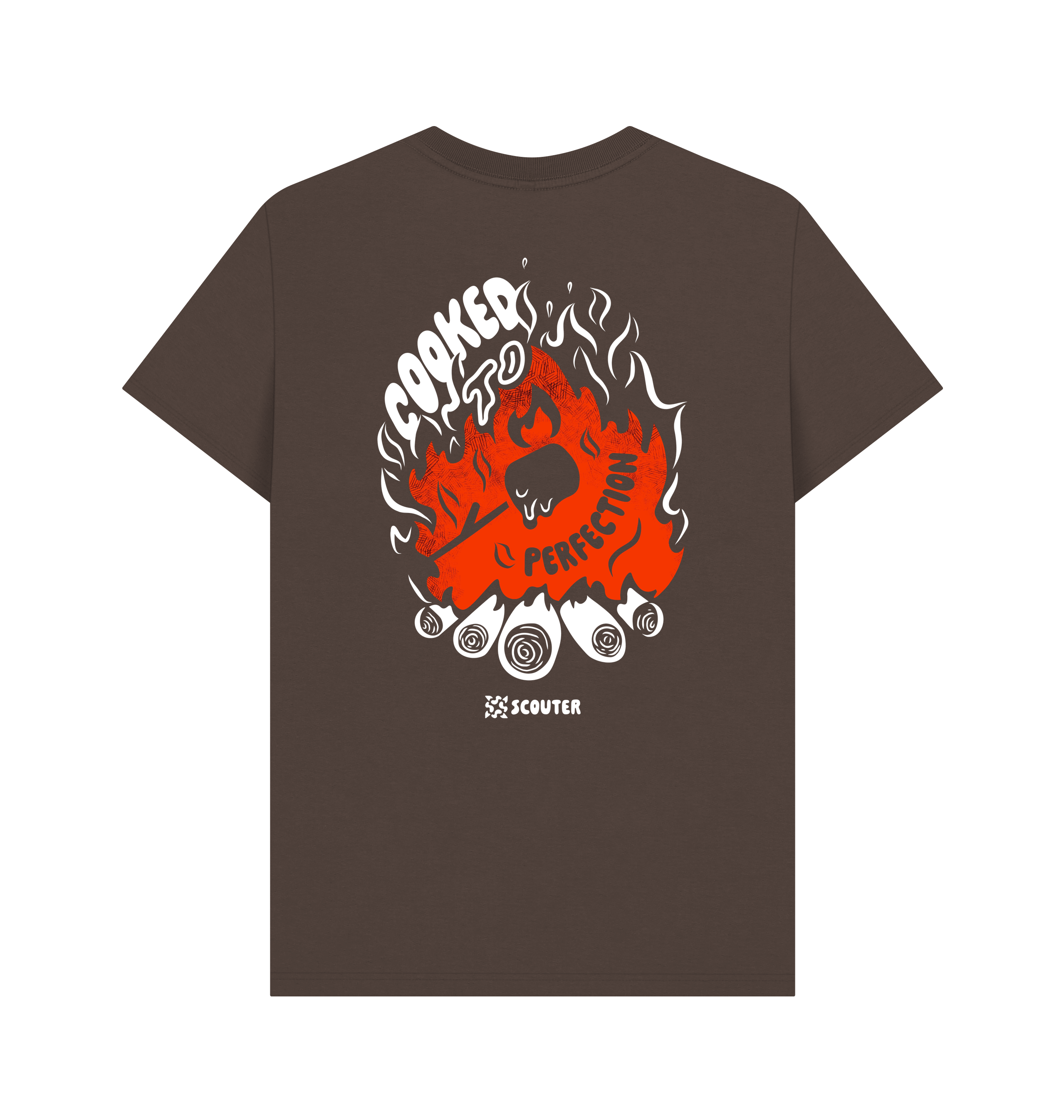 Chocolate Printed T-shirt Back