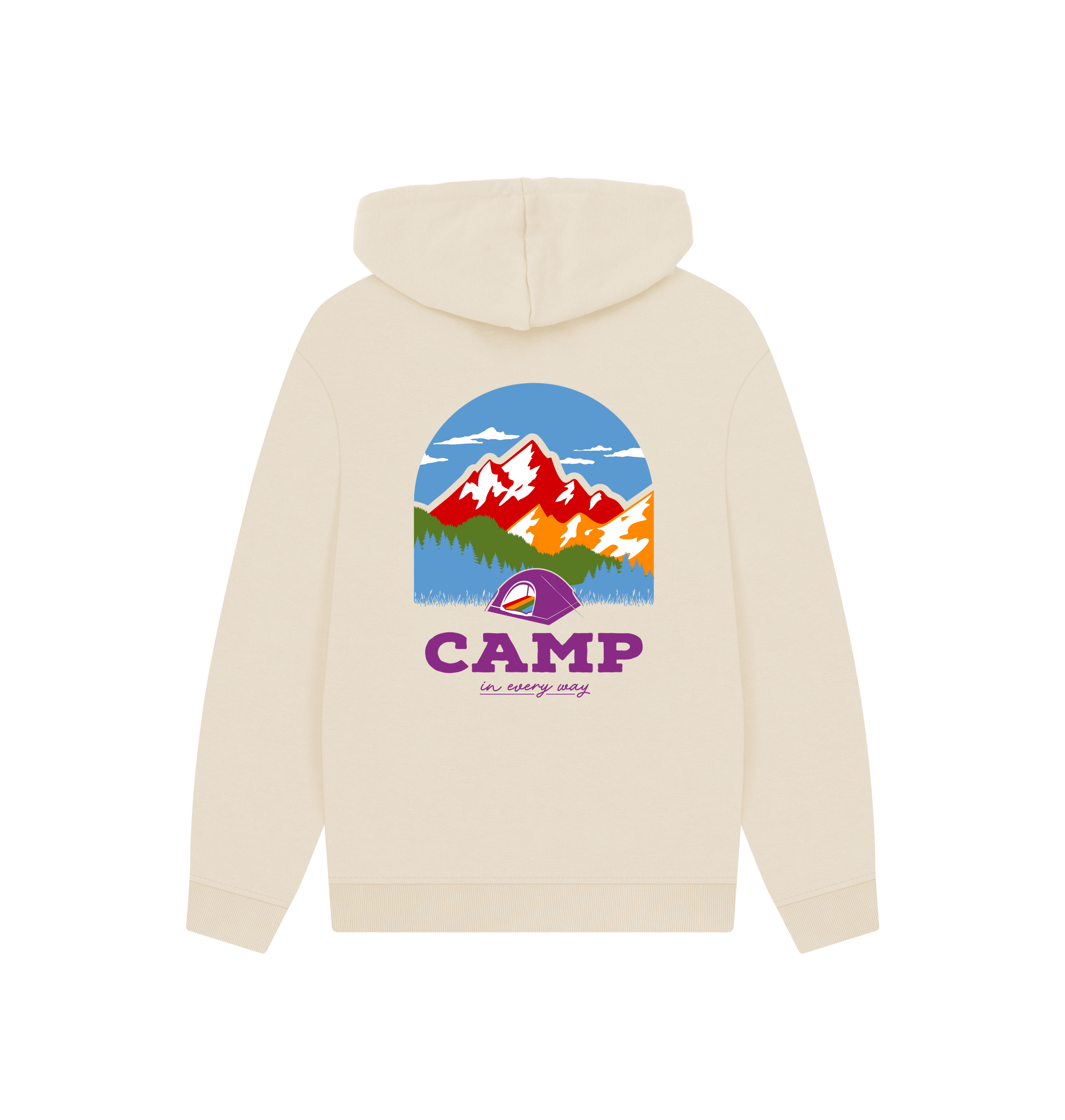 Oat Printed Hoody Back