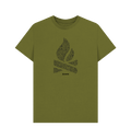 Moss Green Printed T-shirt Front